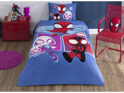 Постільна білизна TAC - Disney Spidey Adventure (Turkey), підлітковий комплект Постільна білизна TAC - Disney Spidey Adventure (Turkey), підлітковий комплект